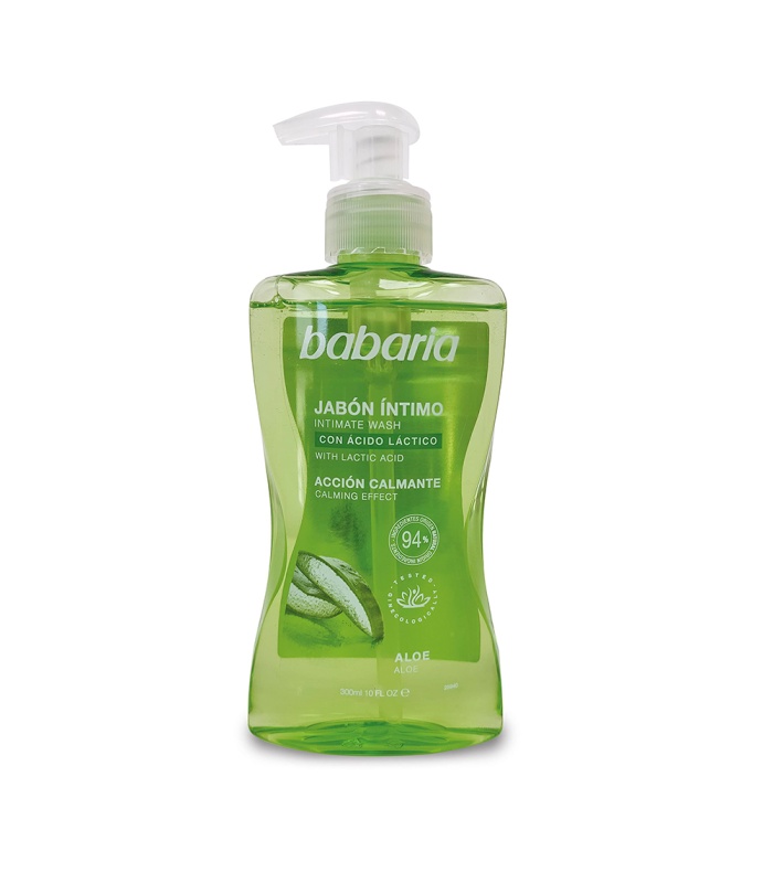 ژل بهداشتی بانوان آلوئه‌ورا باباریا (Babaria Aloe Vera Intimate Wash – رنگ سبز)