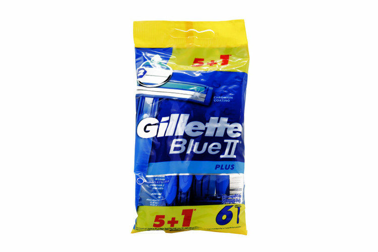 خودتراش دو لبه ژیلت مدل ۶Blue 2 plus تایی