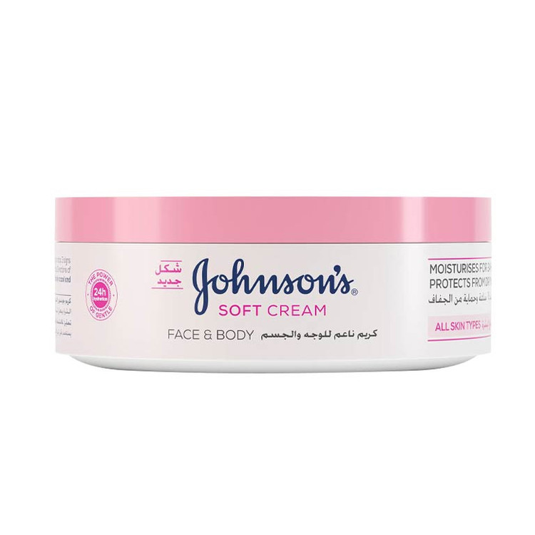 کرم مرطوب کننده دست و صورت و بدن ۲۴ ساعته جانسون اورجینال