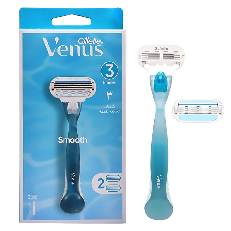 دسته تیغ ژیلت ونوس با دو تیغه اورجینال