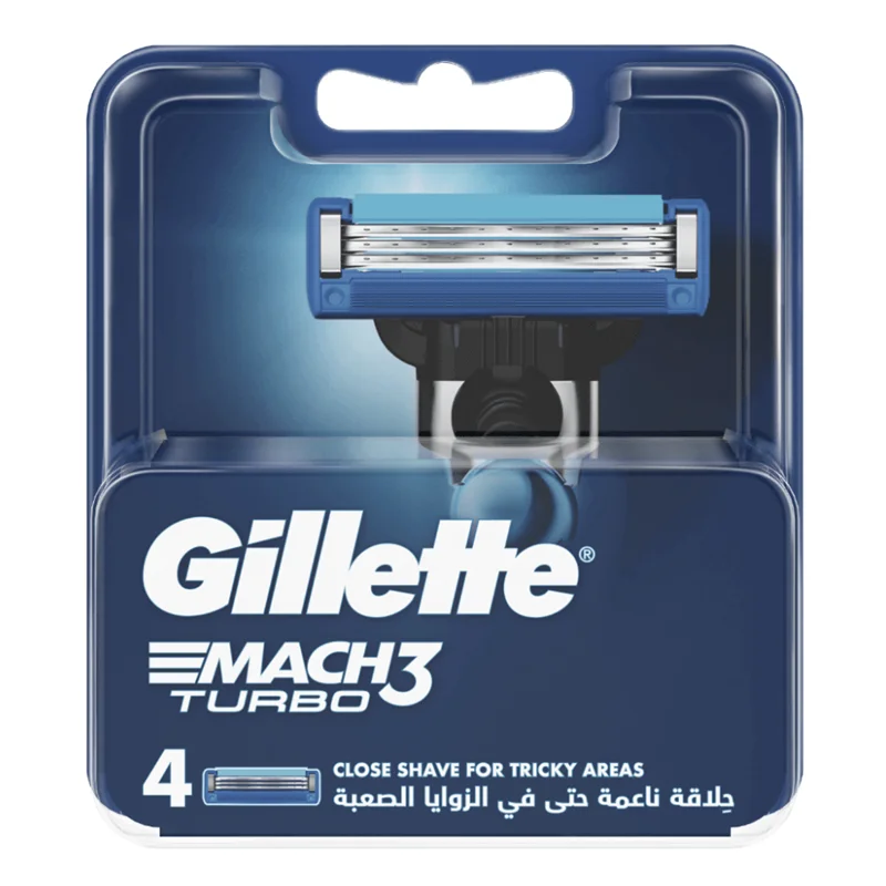 تیغ یدک ‏4 عددی ژیلت مدل Mach 3 Turbo اورجینال