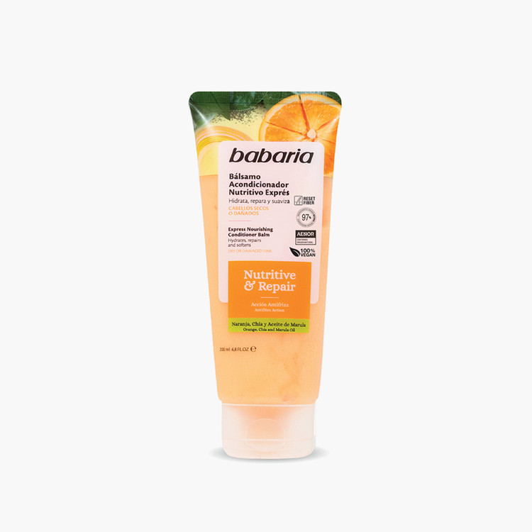 ماسک مو باباریا Nutritive & Repair با عصاره پرتقال و روغن مارولا و دانه چیا