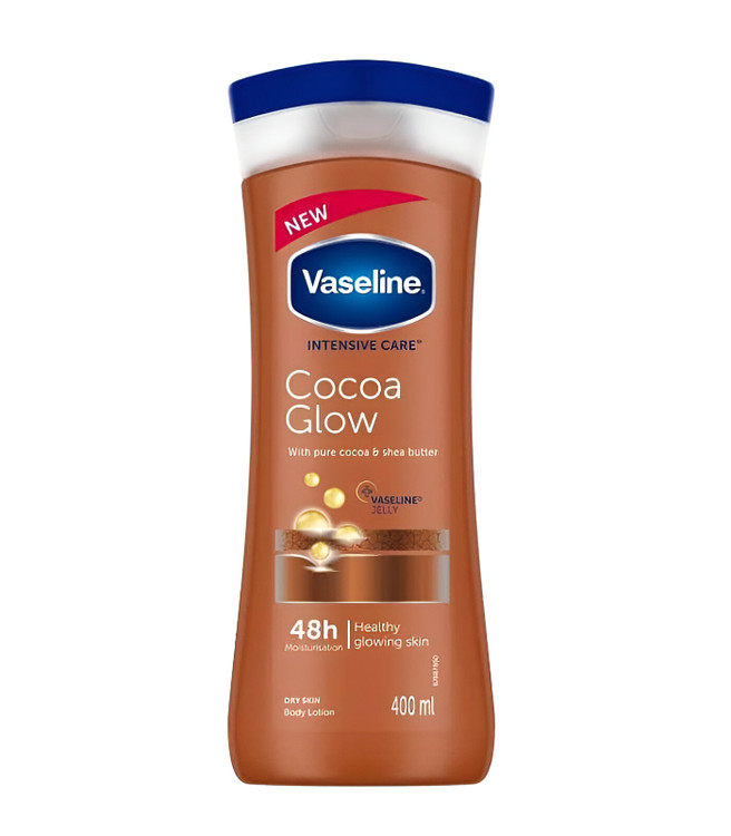 لوسیون بدن وازلین با رایحه کاکائو (پوست خشک)