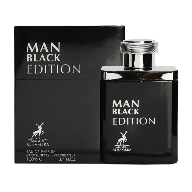 عطرادکلن مردانه Man Black Edition شرکت Maison Alhambra اورجینال
