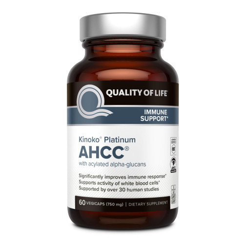 کپسول تقویتکننده سیستم ایمنی AHCC کینوکو پلاتینیوم ۷۵۰ میلیگرم اورجینال