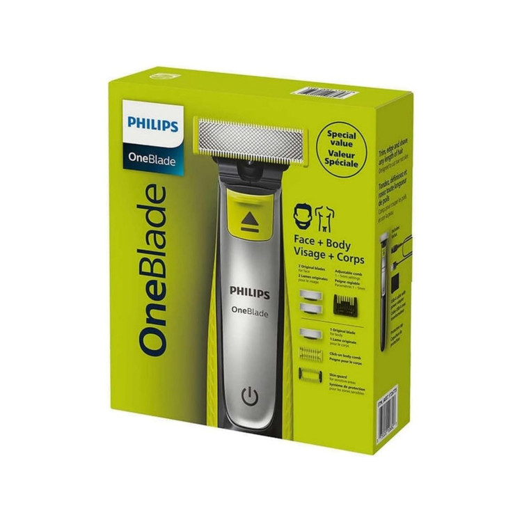 ماشین اصلاح صورت و بدن مردانه فیلیپس مدل OneBlade Face + Body QP2834/60