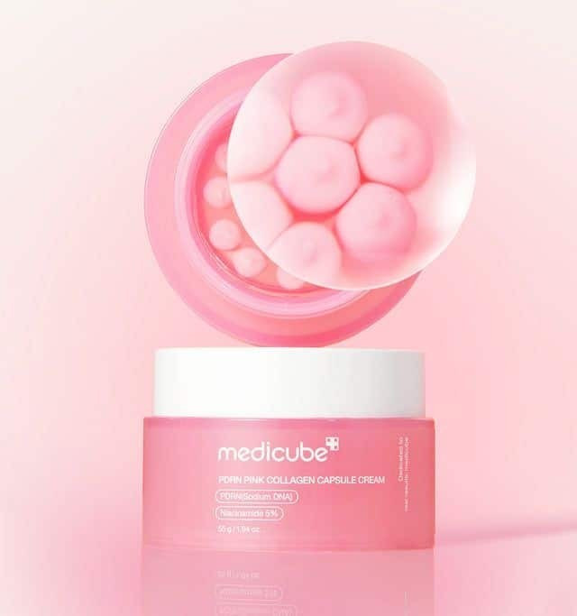 کرم کپسولی کلاژن صورتی PDRN PINK مدیکیوب با ضمانت اورجینال