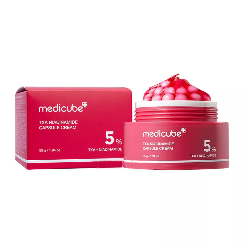 کرم کپسولی روشن‌کننده نیاسینامید ۵٪ و ترانکزامیک اسید TXA مدیکیوب Medicube TXA Niacinamide Capsule Cream اورجینال