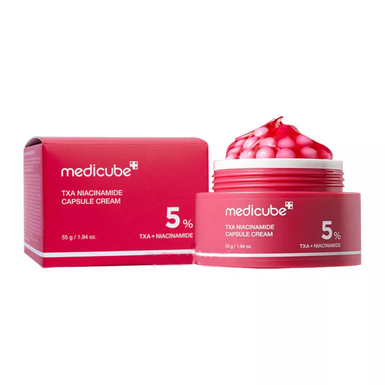 کرم کپسولی روشنکننده نیاسینامید ۵٪ و ترانکزامیک اسید TXA مدیکیوب Medicube TXA Niacinamide Capsule Cream اورجینال
