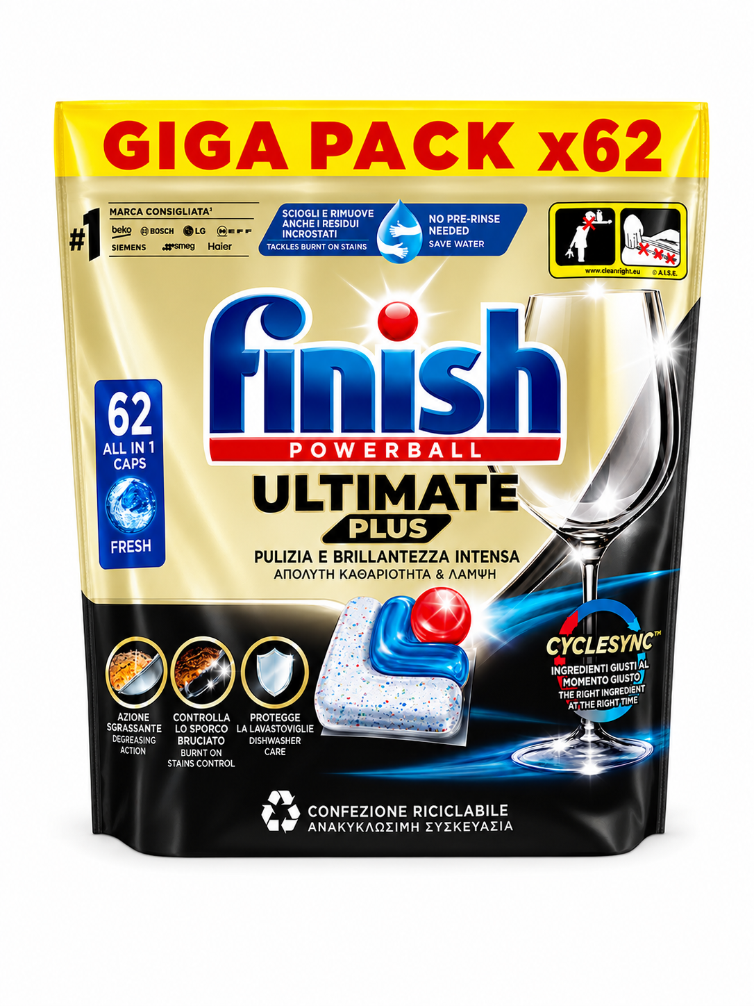 قرص ماشین ظرفشویی مدل اولتیمیت پلاس ۶۲ عددی Ultimate plus با ضمانت اورجینال