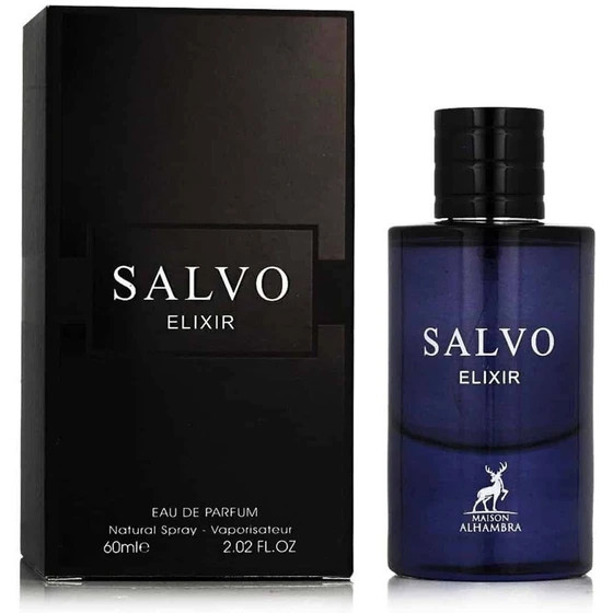 عطر ادکلن سالوو الکسیر ۶۰ میل الحمبرا اماراتی مشابه دیور ساواج الکسیر با ضمانت اصالت
