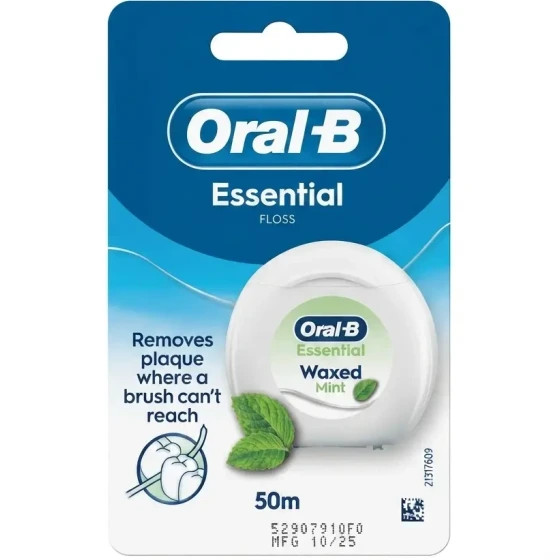 نخ دندان اورال بی Oral-B مدل ESSENTIAL FLOSS رایحه نعنایی اورجینال
