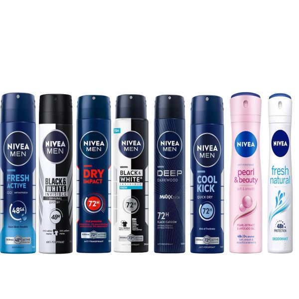 اسپری بدن نیوا Nivea زنانه و مردانه ۱۵۰ میل در رایحه های مختلف با ضمانت اورجینال