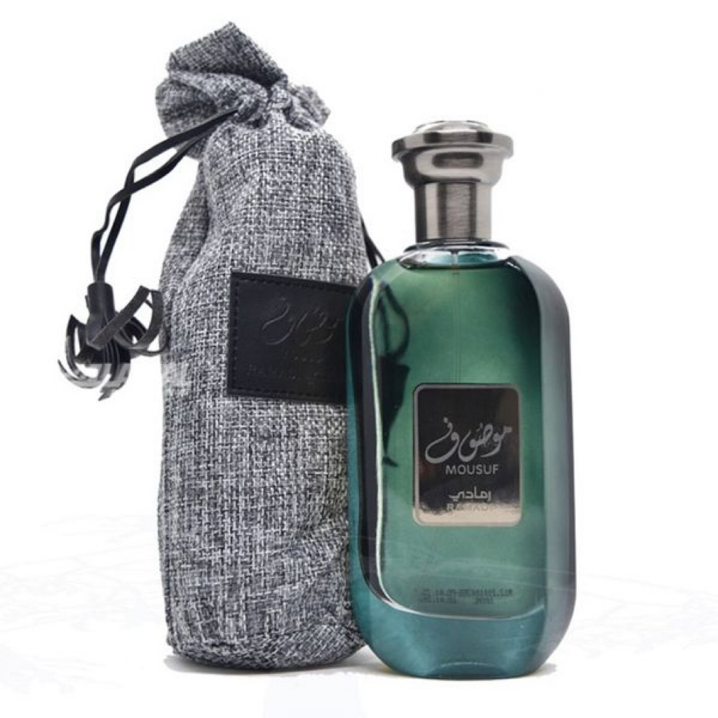 عطر ادکلن ارض الزعفران مدل موصوف رمادی سبز اماراتی اورجینال