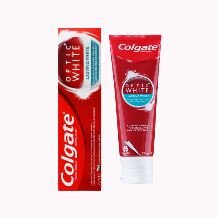 خمیر دندان کولگیت اپتیک وایت مدل LASTING WHITE با ضمانت اورجینال